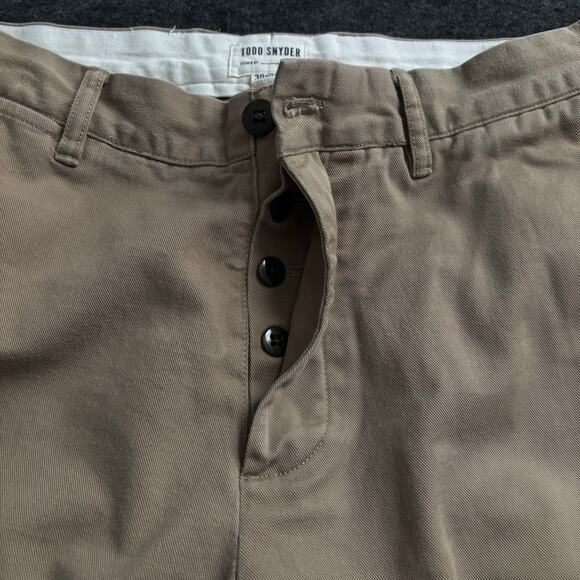 TODD SNYDER 30x32 STRAIGHT FIT JAPANESE SELVEDGE CHINO BUTTON FLY MEN SIZE 30X32 - Picture 7 of 16